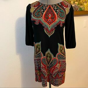 Cha cha vente paisley mandala dress small